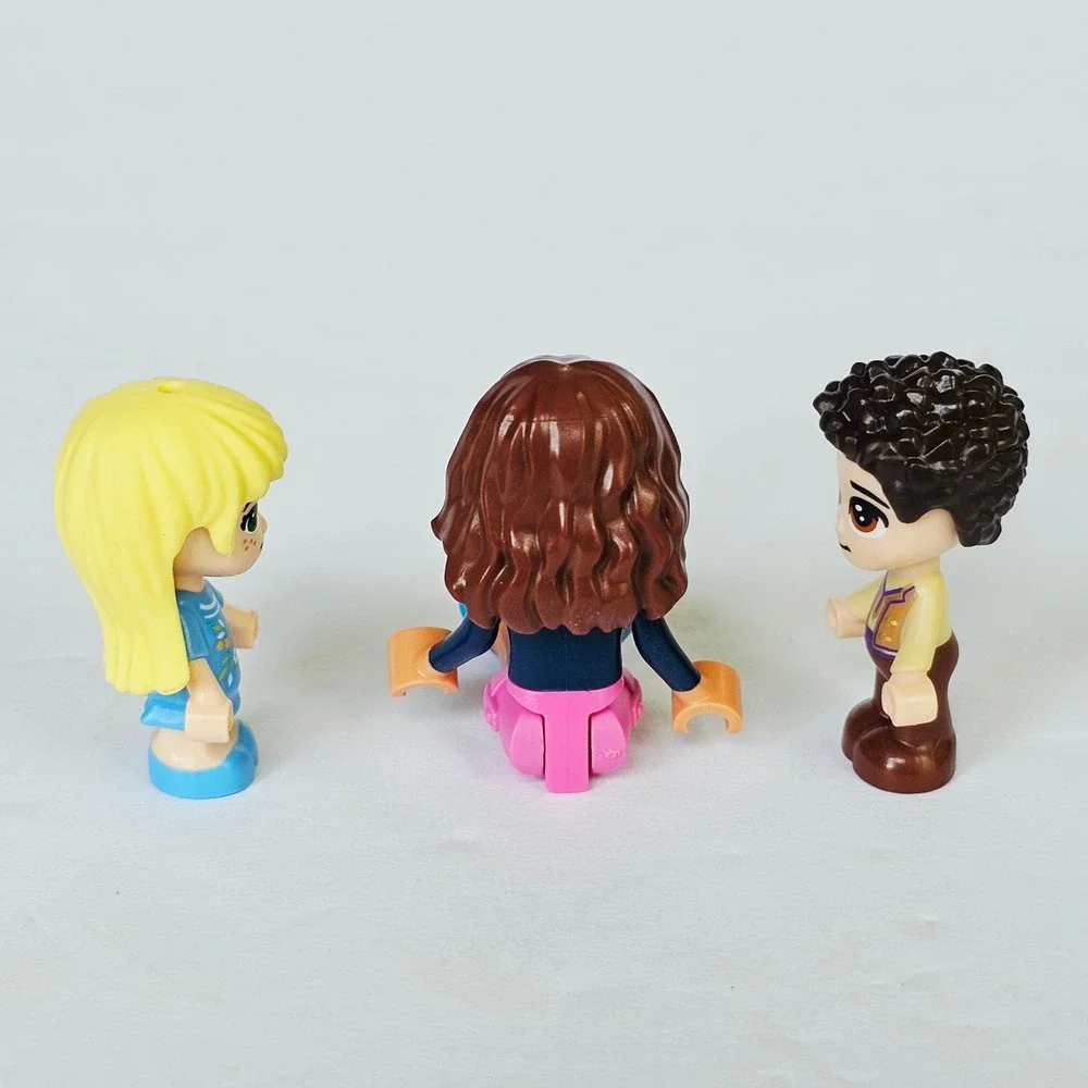 LEGO Friends Mini-doll Hair Pieces Lot of 3 Yellow Brown Curly Replacement Parts
